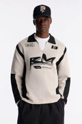 RM Moto Johnny Collar Sweater - Cream/combo