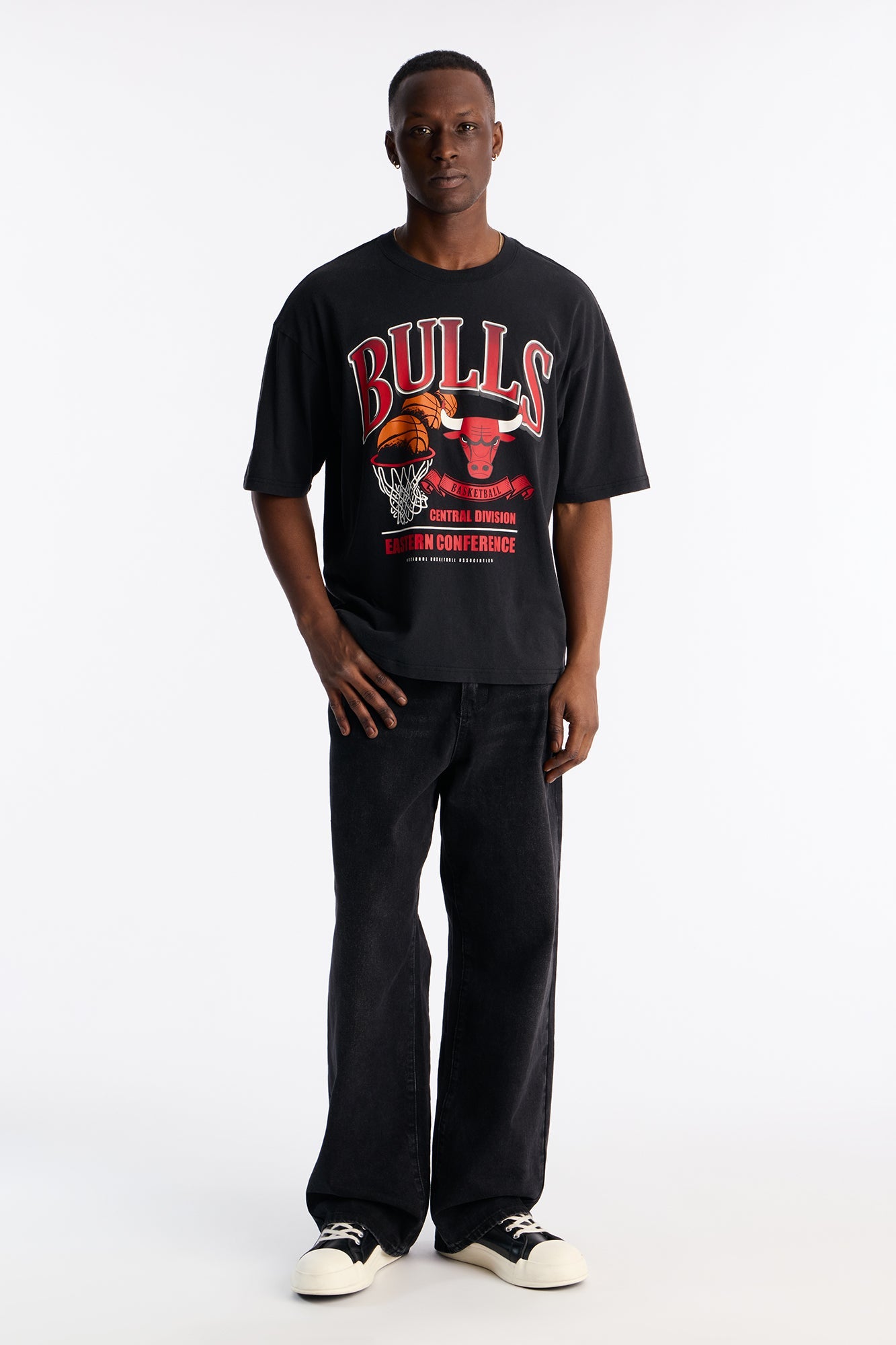 Bulls For The City Short Sleeve Tee - Black Wash