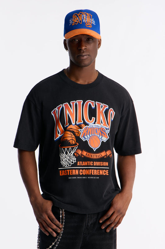 Knicks For The City Short Sleeve Tee - Black Wash