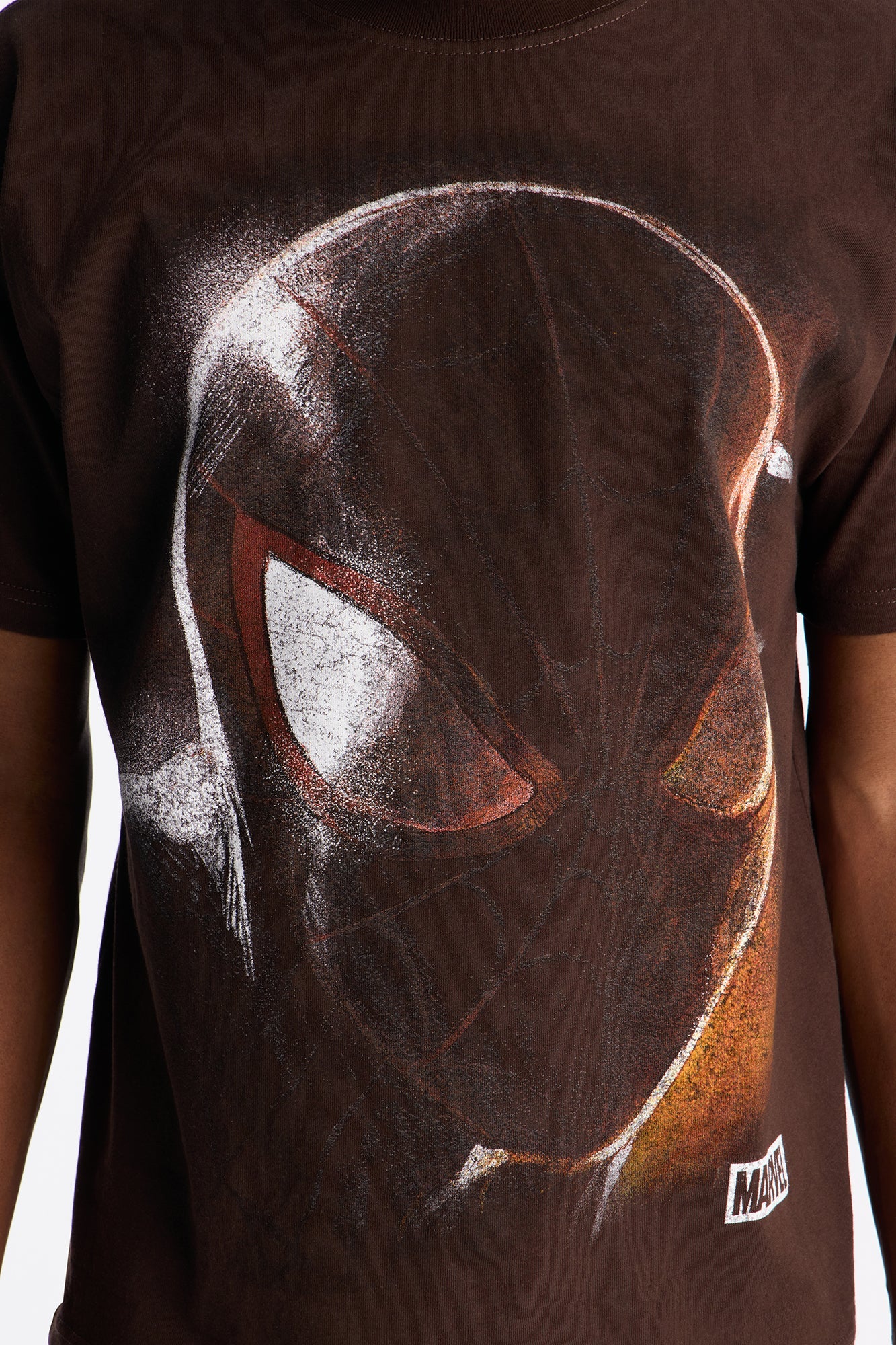 Boxy Spider Man Be Yourself Short Sleeve Tee - Brown