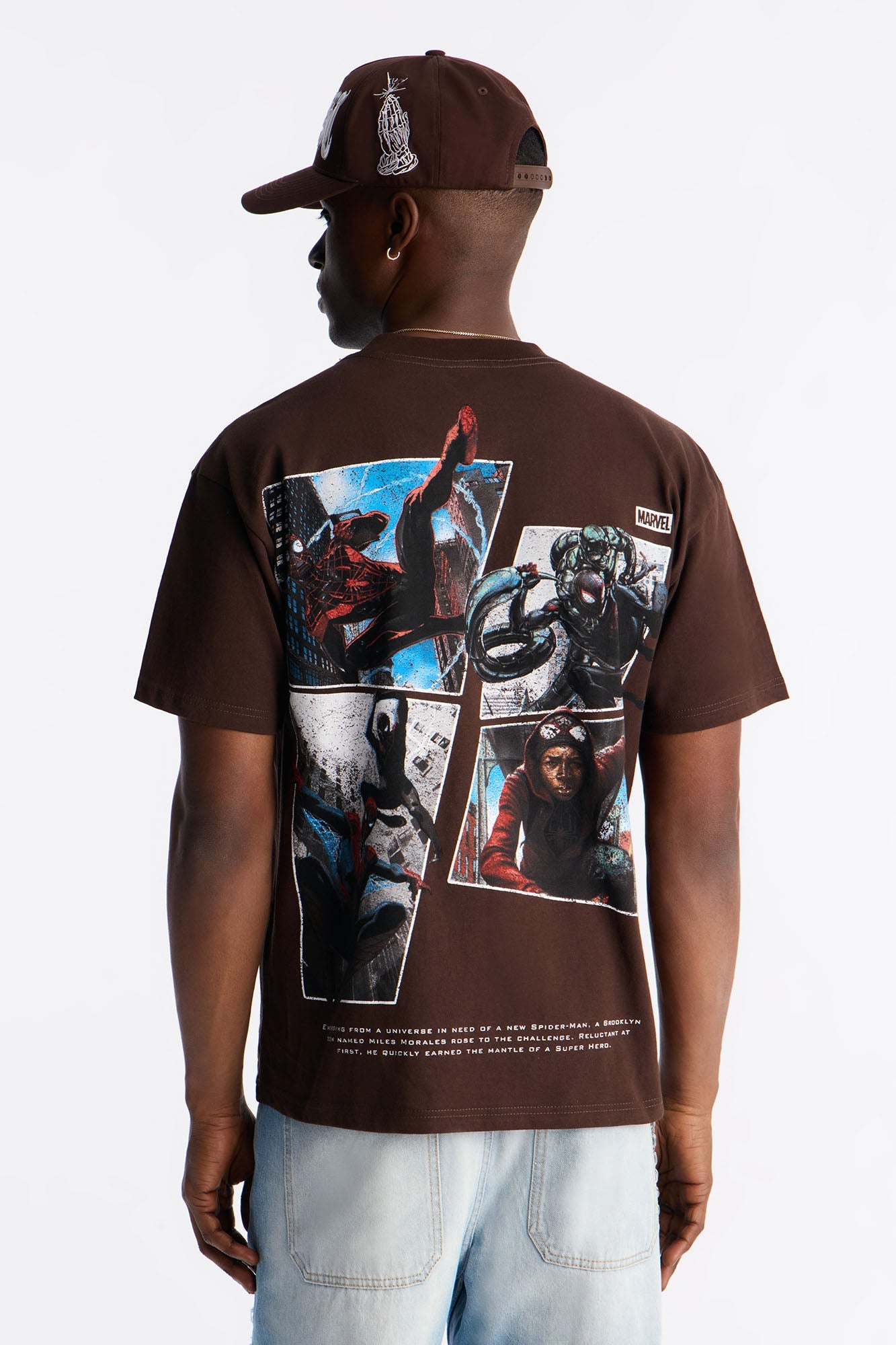 Boxy Spider Man Be Yourself Short Sleeve Tee - Brown