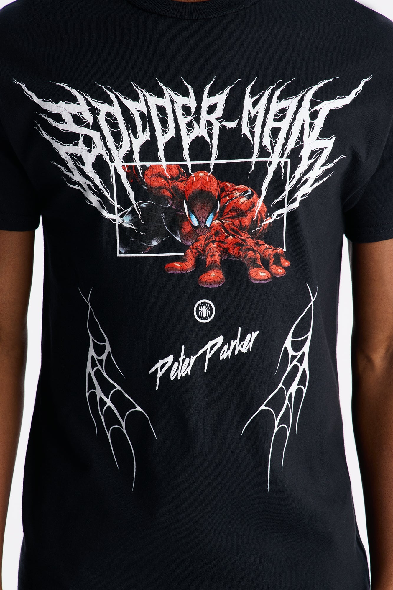 Spider Man Peter Parker Short Sleeve Tee - Black