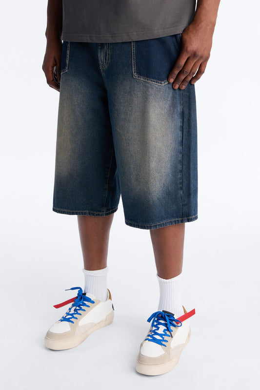 Baggy Drift Denim Short - Dark Wash