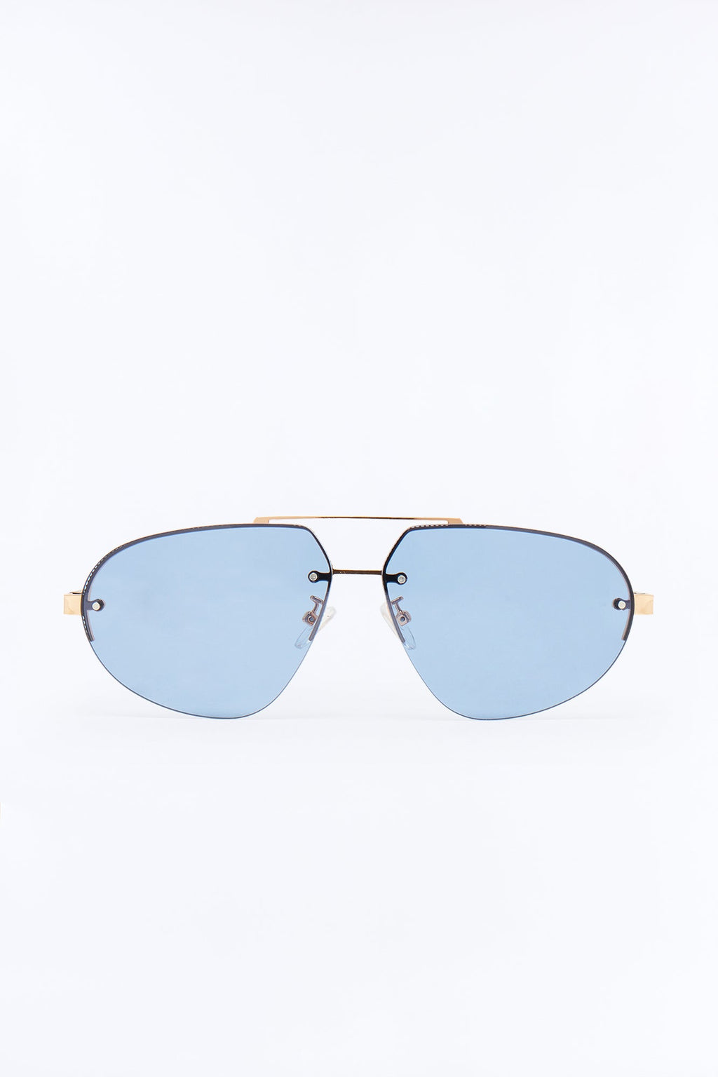 High End Aviator Sunglasses - Black/Blue