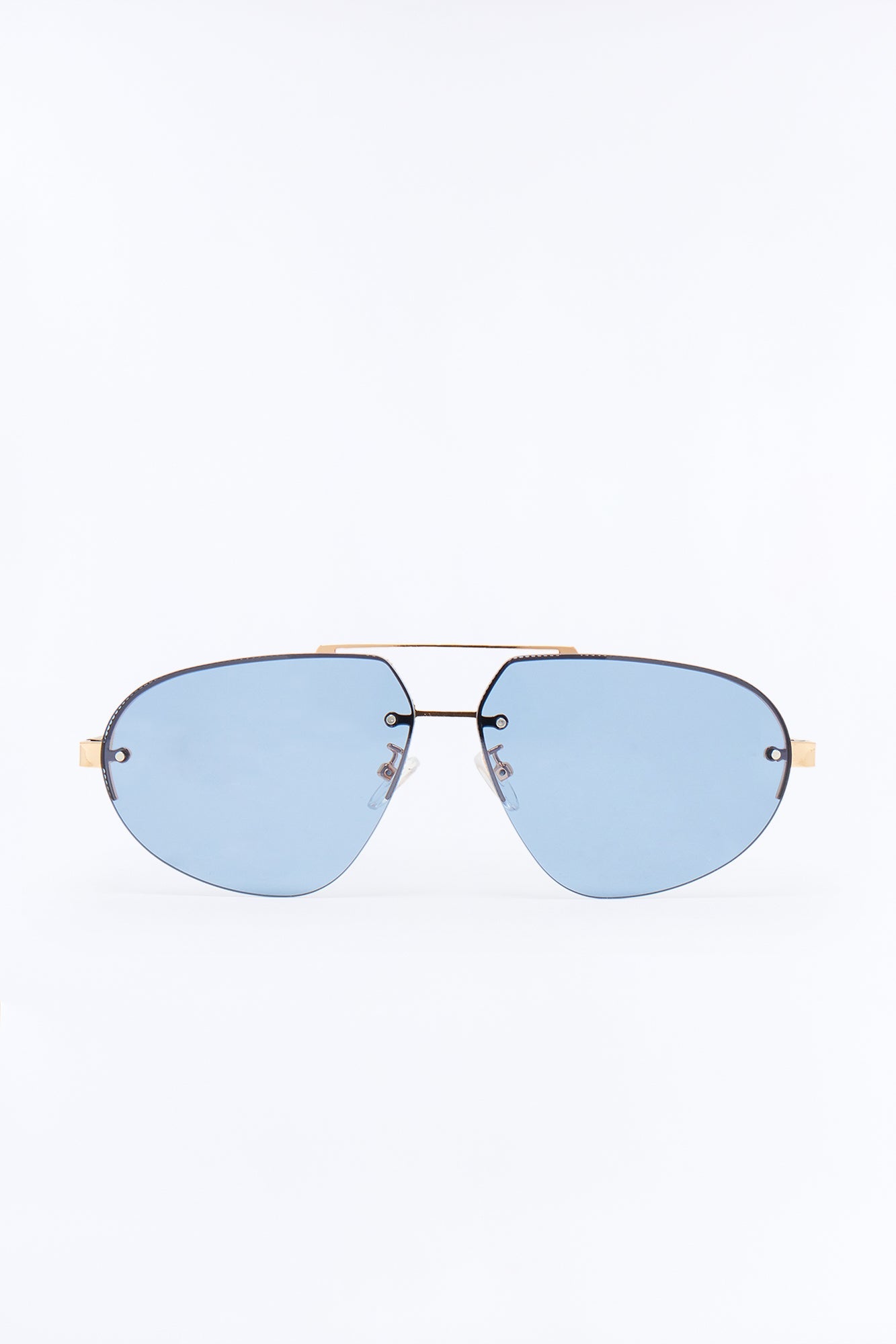 High End Aviator Sunglasses - Black/Blue