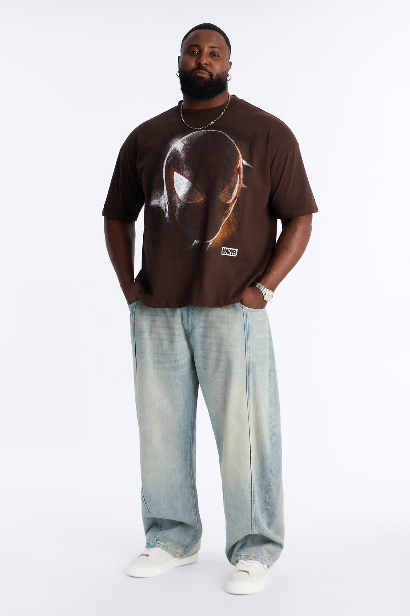 Boxy Spider Man Be Yourself Short Sleeve Tee - Brown