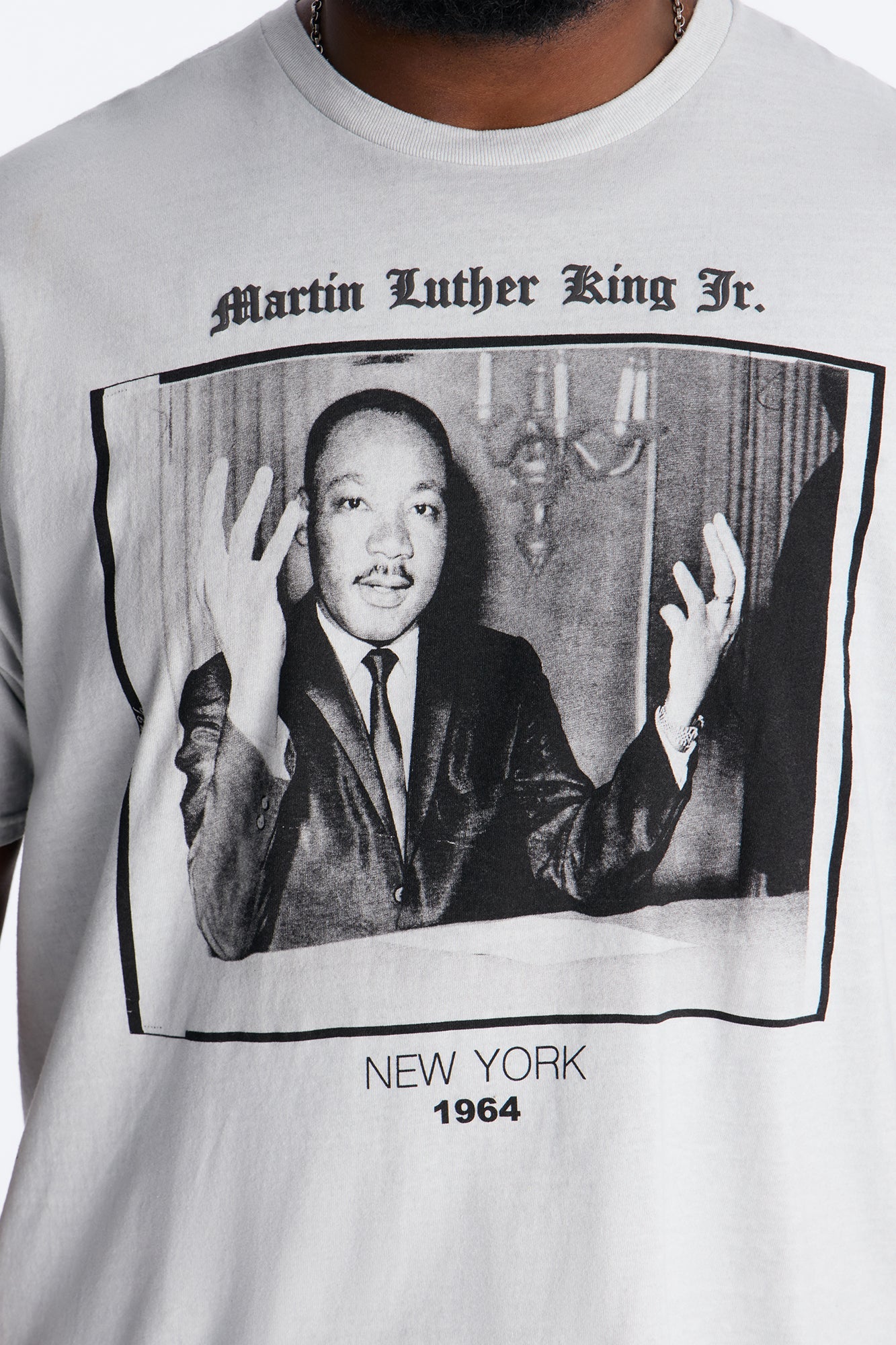 The King 1964 Puff Print Short Sleeve Tee - Grey