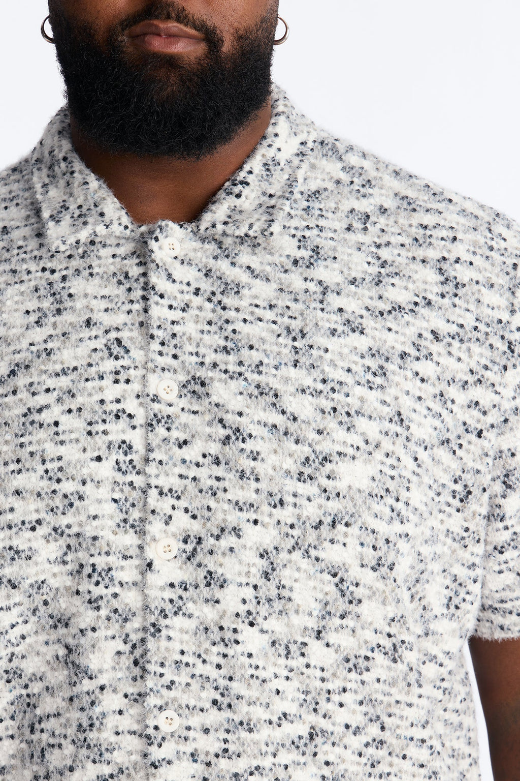 Montecito Textured Button Up Shirt - Black