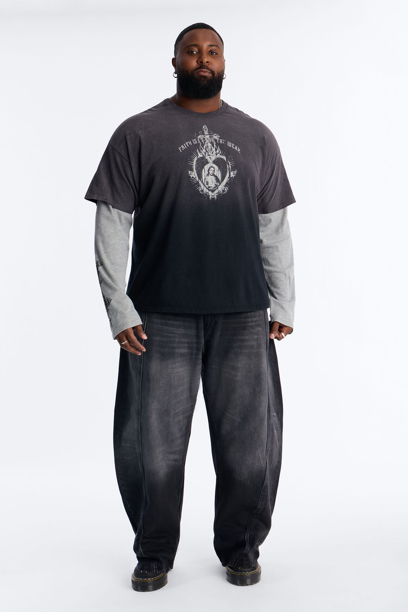 Barrel Led On Panel Jean - Black Wash