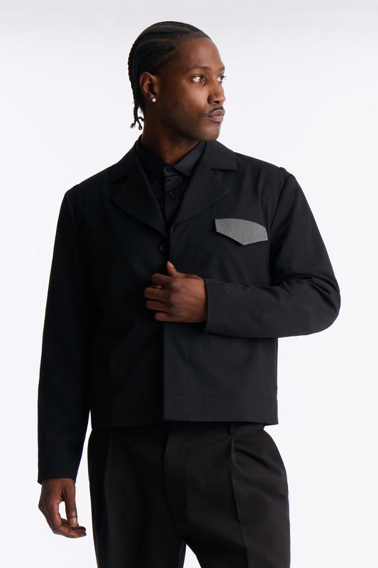 Merged Worlds Detailed Jacket - Black