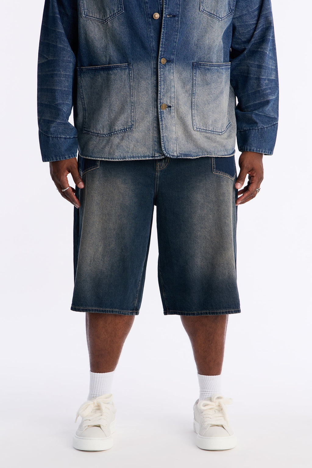 Baggy Drift Denim Short - Dark Wash