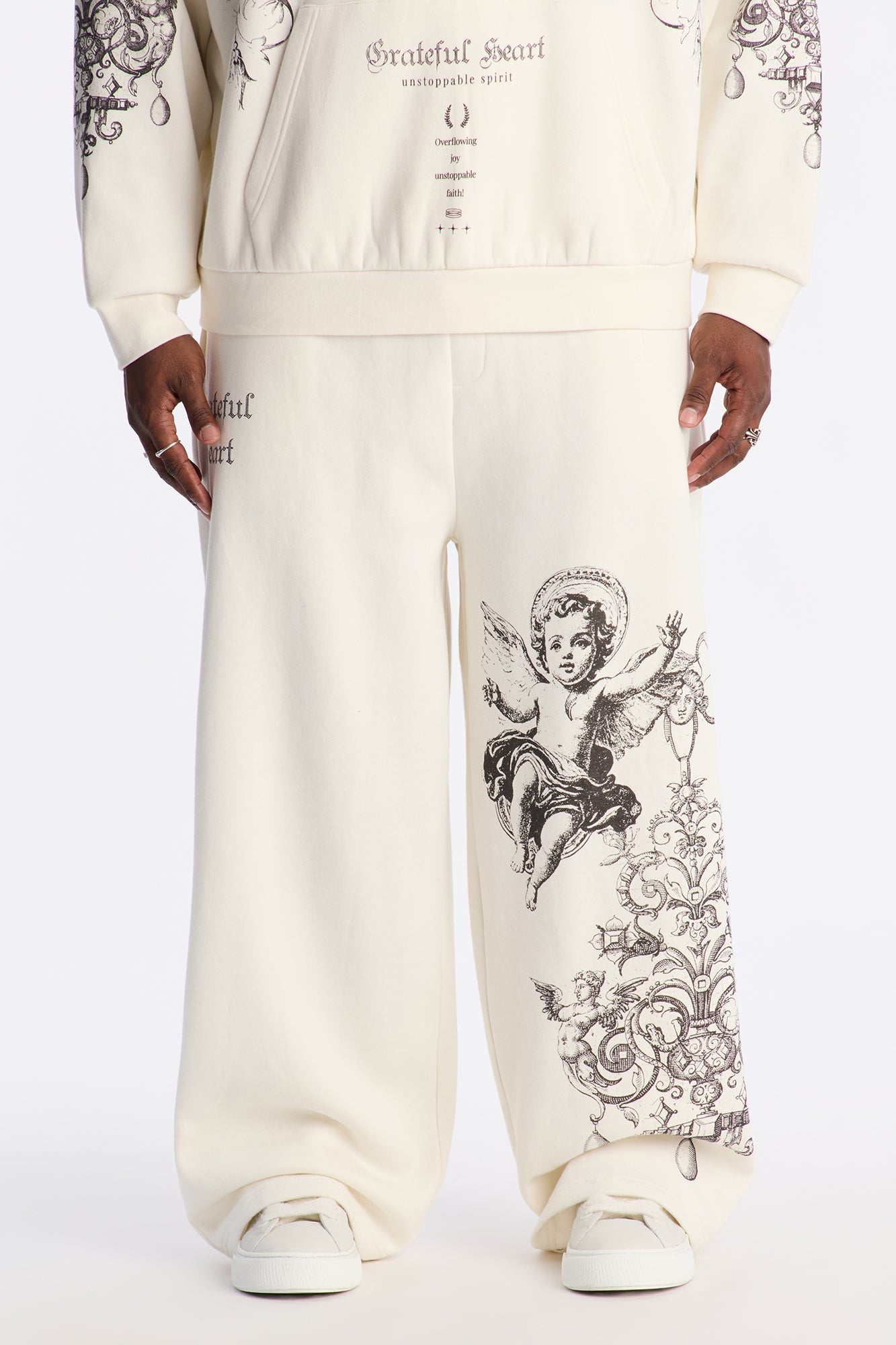 Grateful Heart Sweatpants - Cream