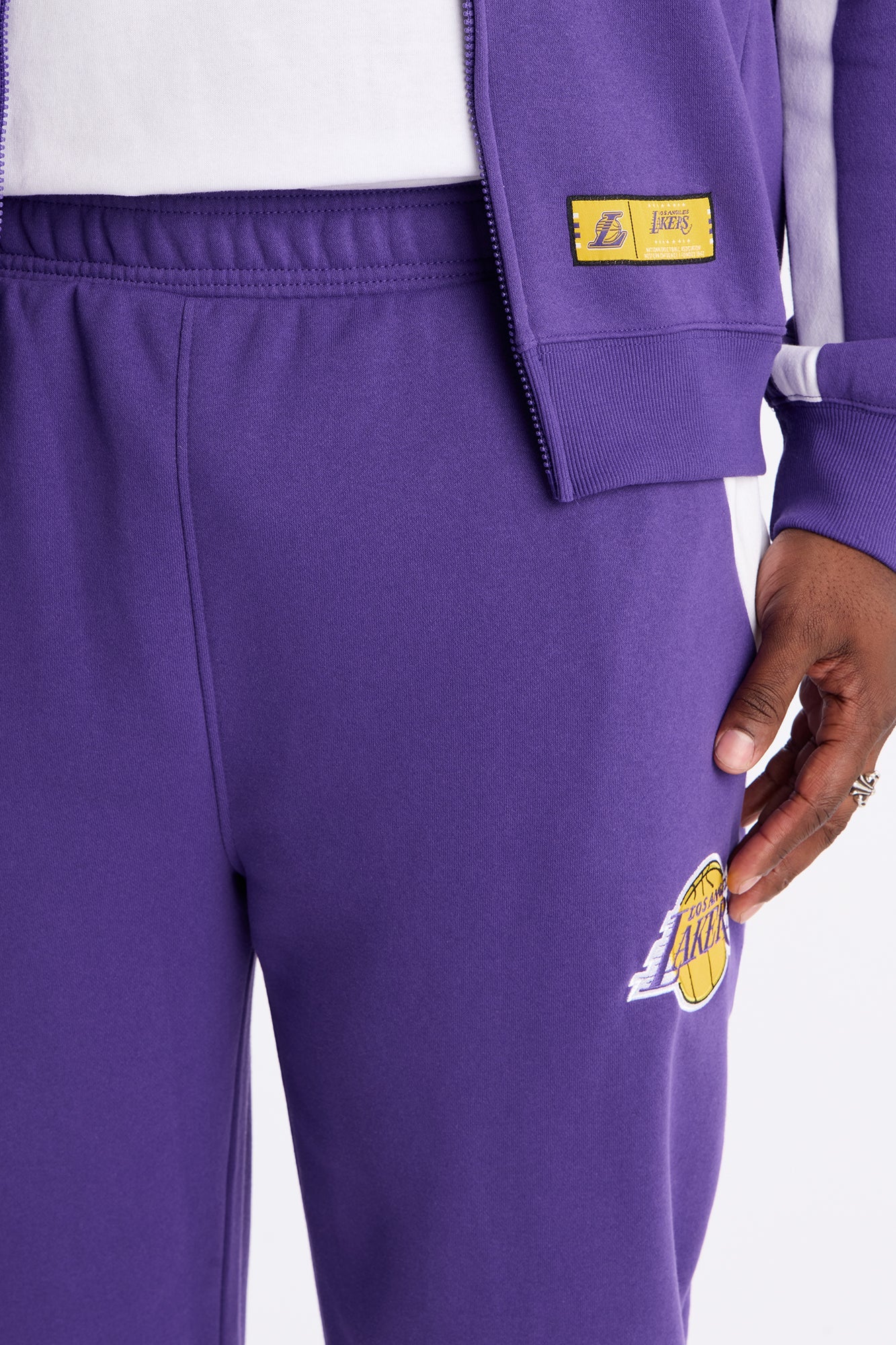 Lakers Wavey Wide Sweatpants - Purple