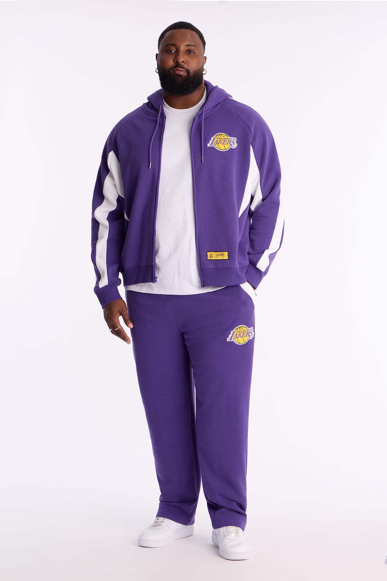 Lakers Wavey Wide Sweatpants - Purple