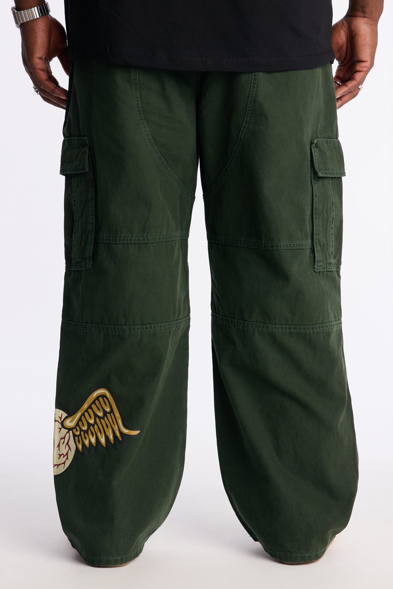 Von Dutch Baggy Flying Eyeball Jean - Green