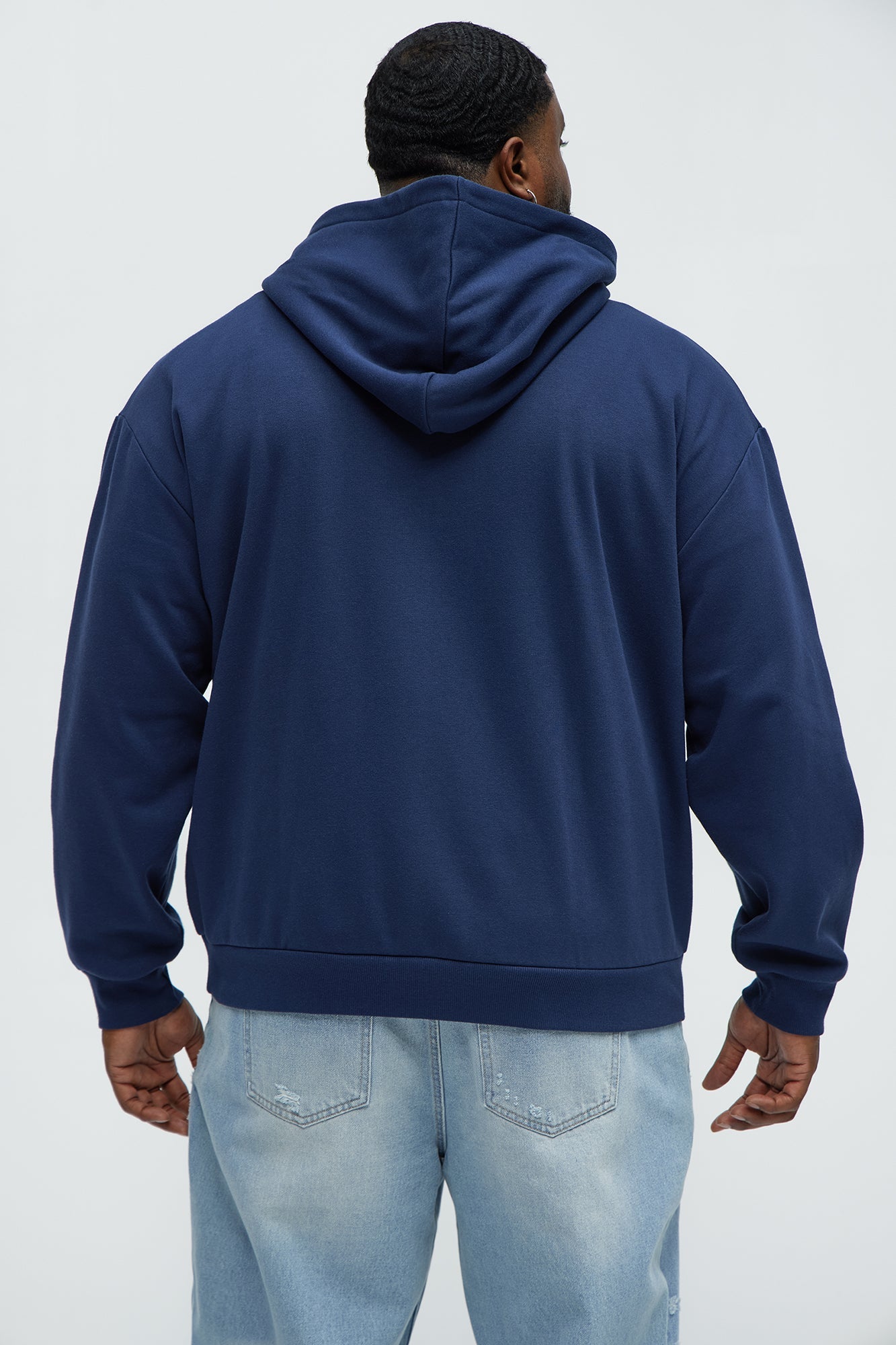 Lost In Space Zip Up Hoodie - Navy