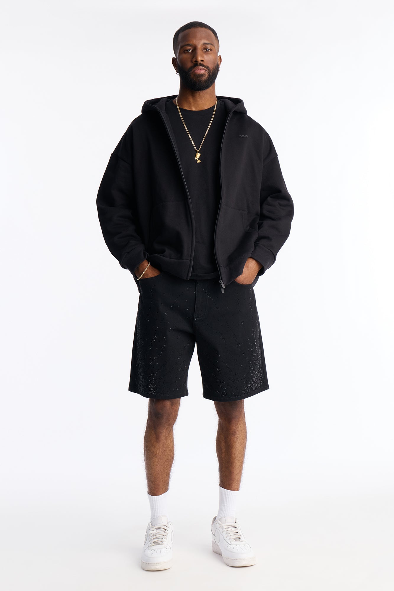 Relaxed Moonflare Denim Short - Black