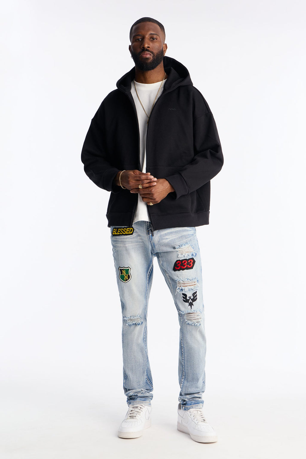 Stacked Skinny Urban Mend Jeans - Light Wash