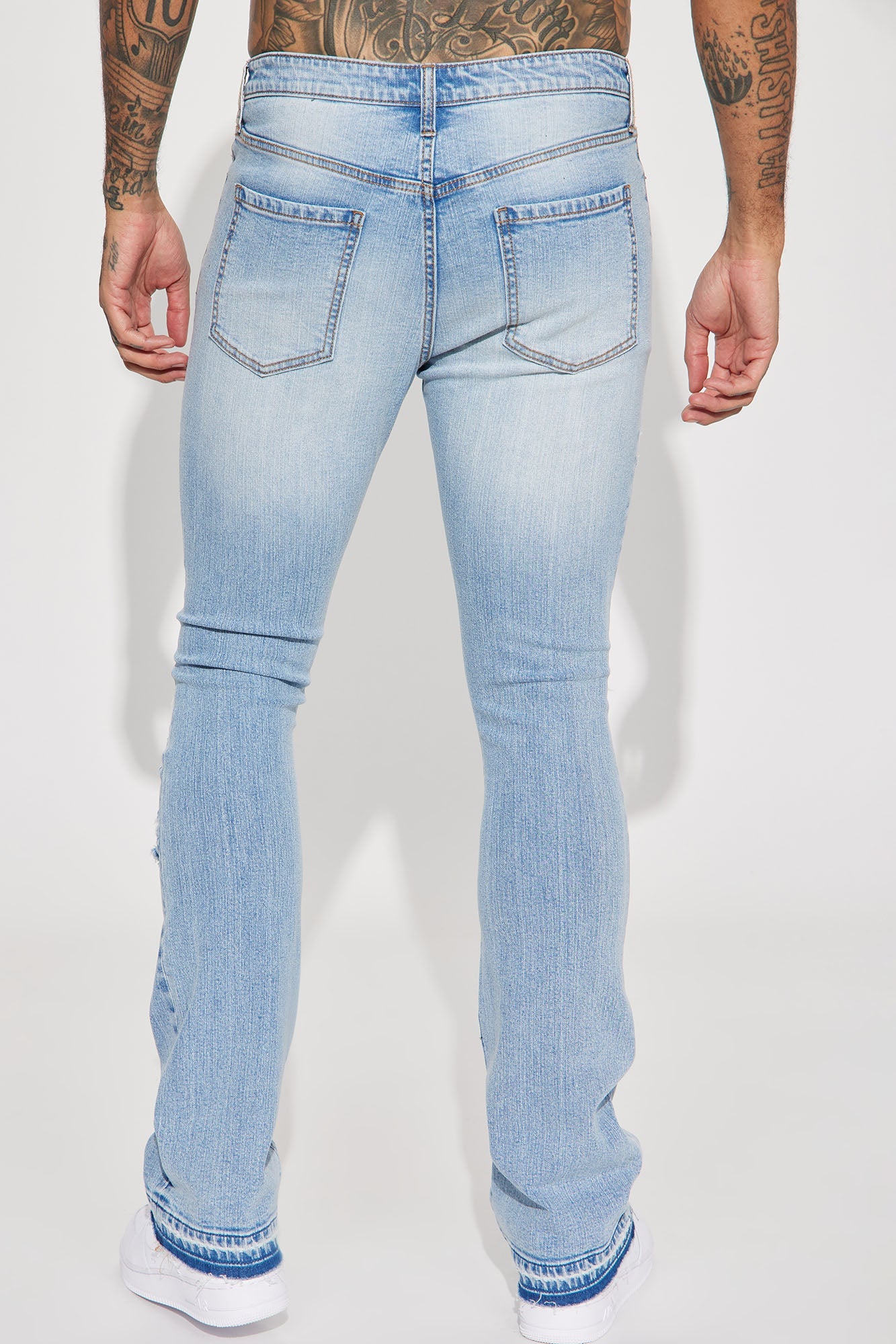 Innovative Stacked Skinny Flare Jeans - Medium Wash