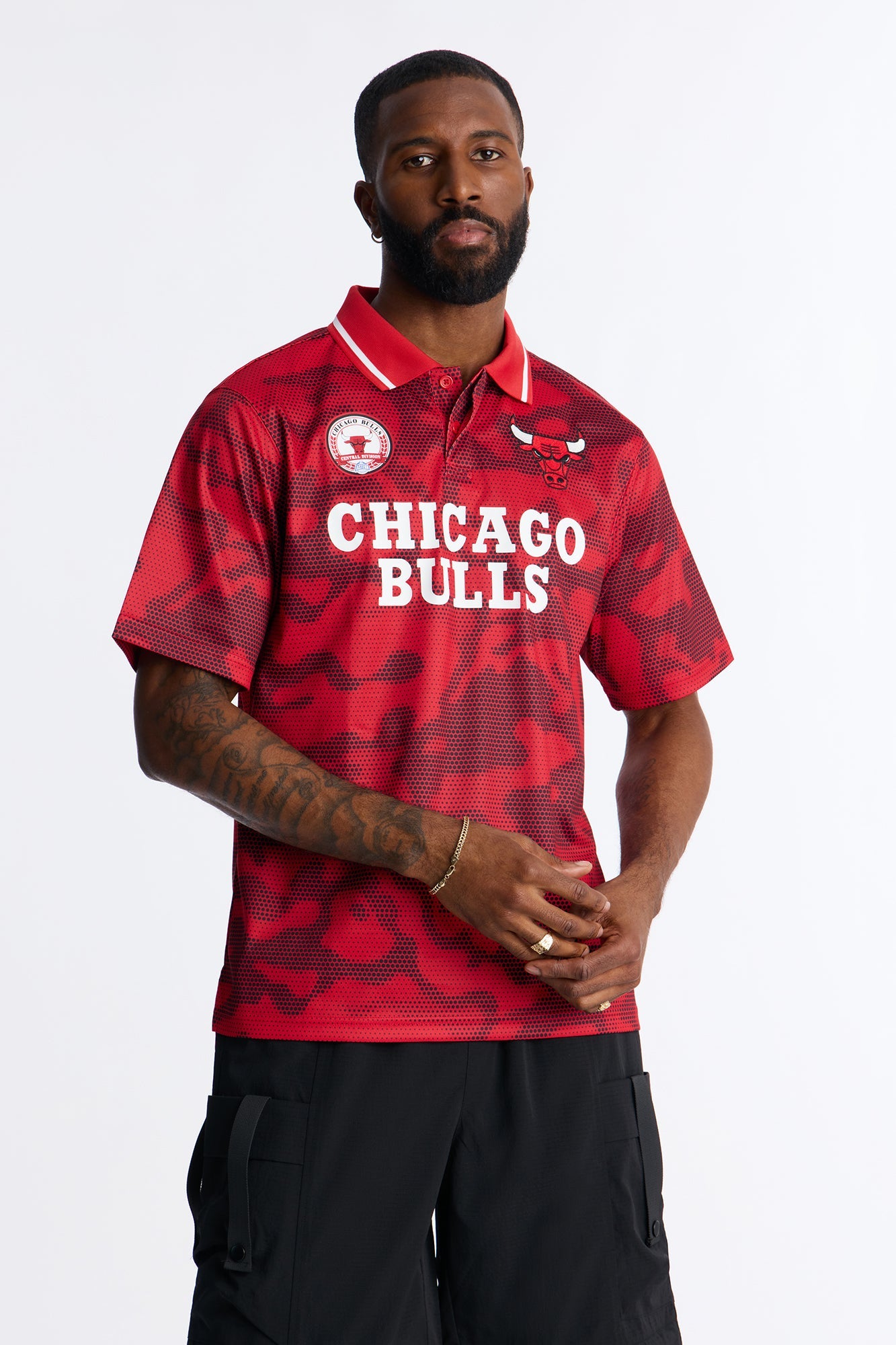 Bulls Digi Camo Soccer Top - Red