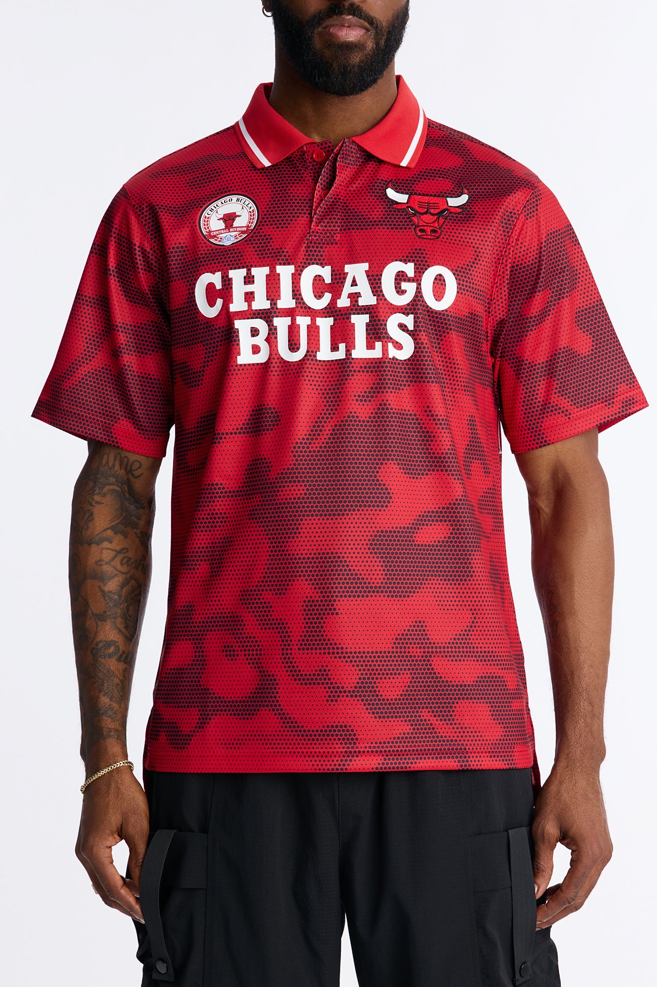 Bulls Digi Camo Soccer Top - Red