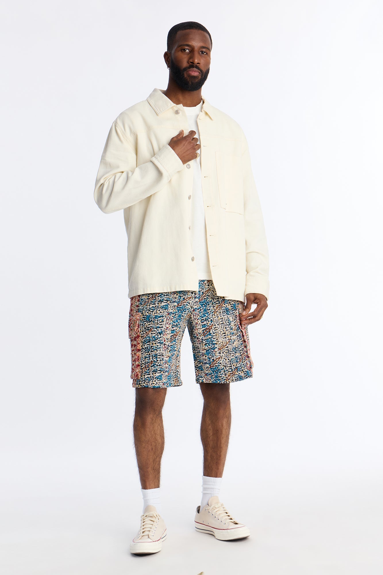 Baggy Nomadic Tapestry Cargo Short - Multi Color