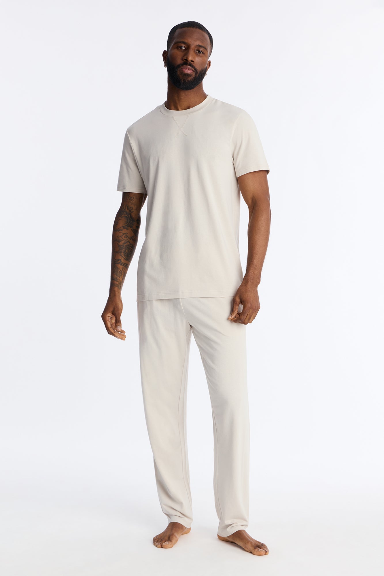 Essential Modal Lounge Short Sleeve Tee - Stone