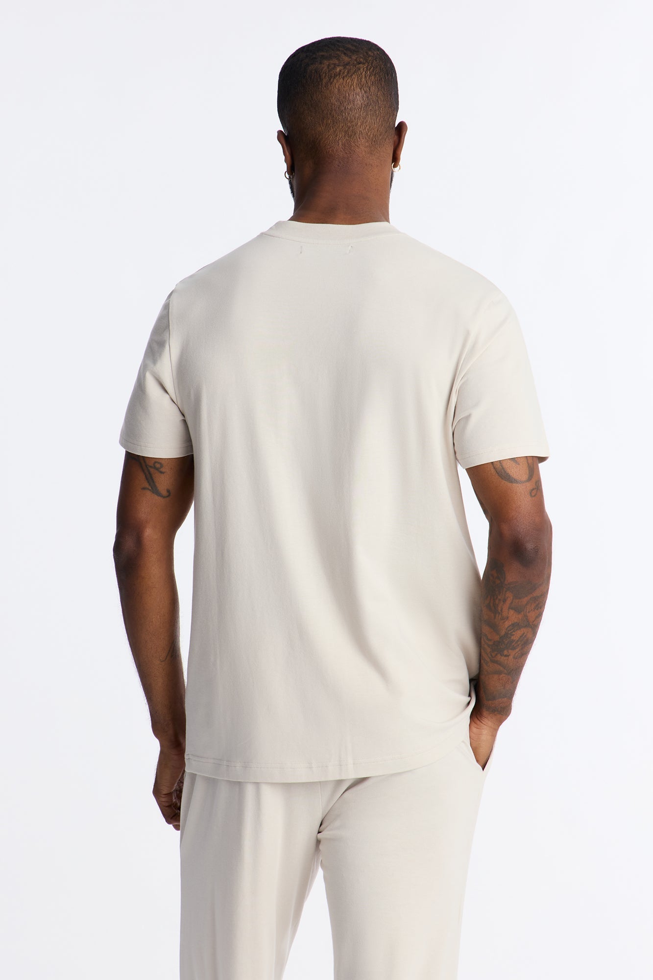 Essential Modal Lounge Short Sleeve Tee - Stone
