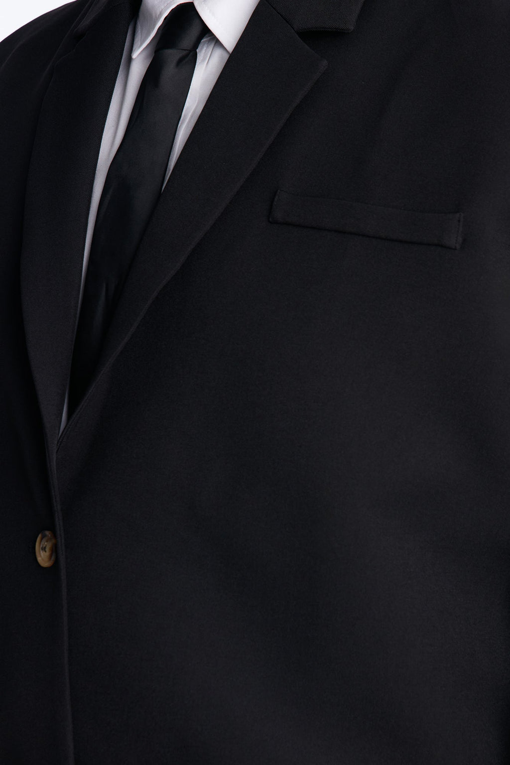 Cropped Strikeout Blazer Bomber Jacket - Black