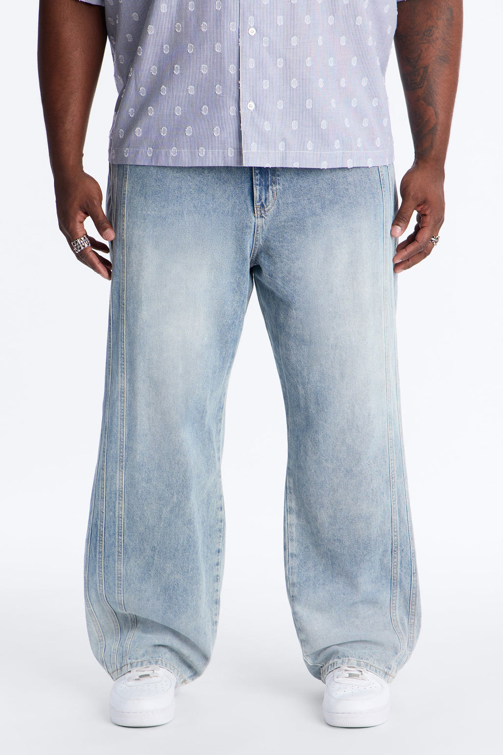 Baggy Decon Structured Jean - Light Blue Wash