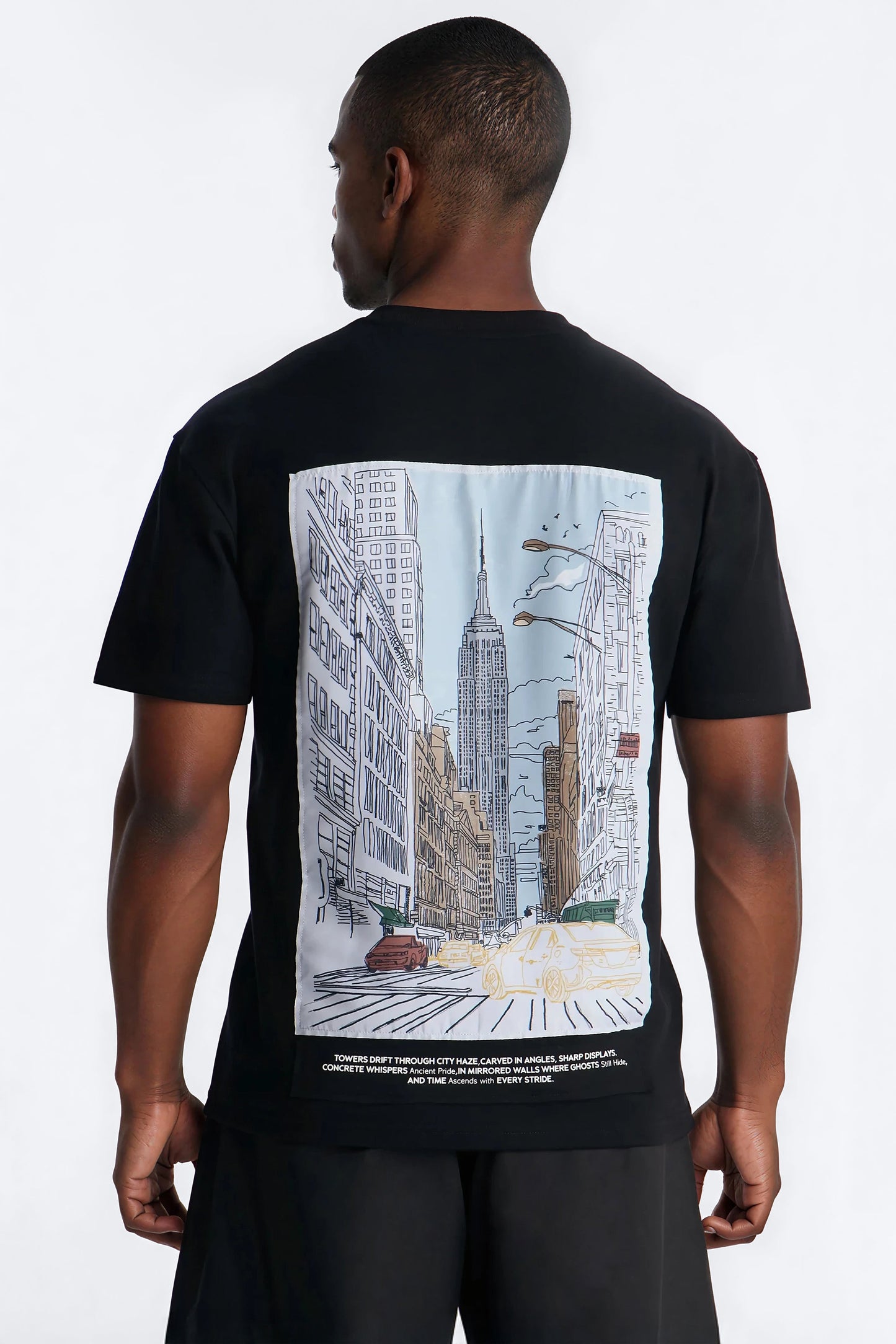 Busy Streets Of NYC Short Sleeve Tee - Black