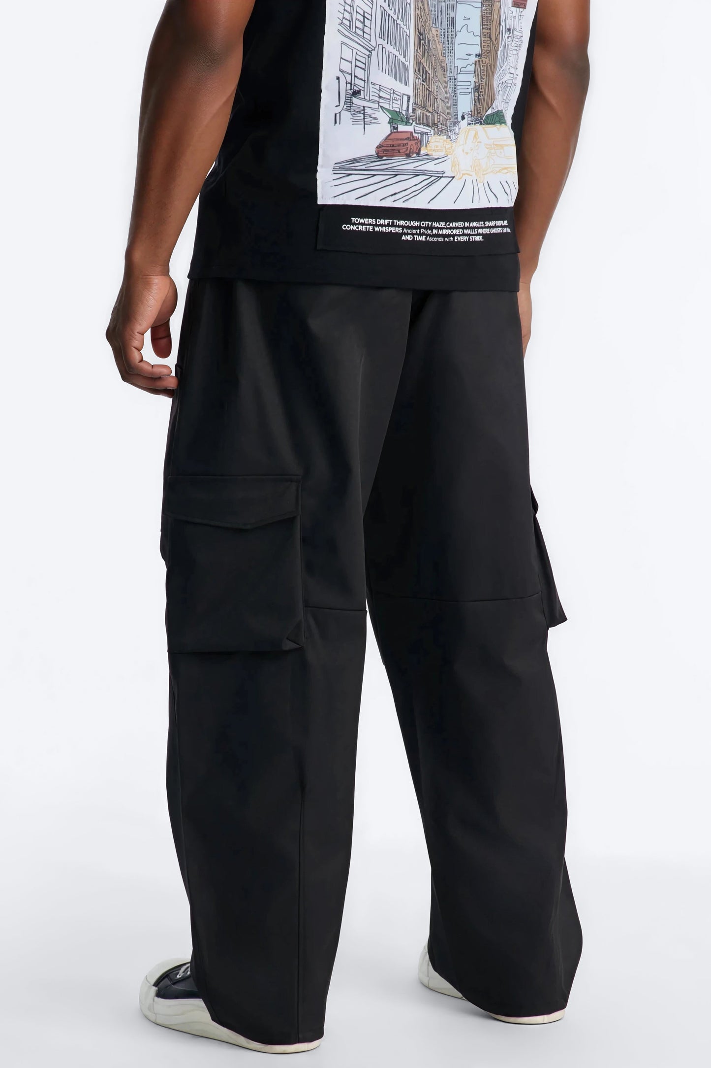 Barrel Fit Node Cargo Pant - Black