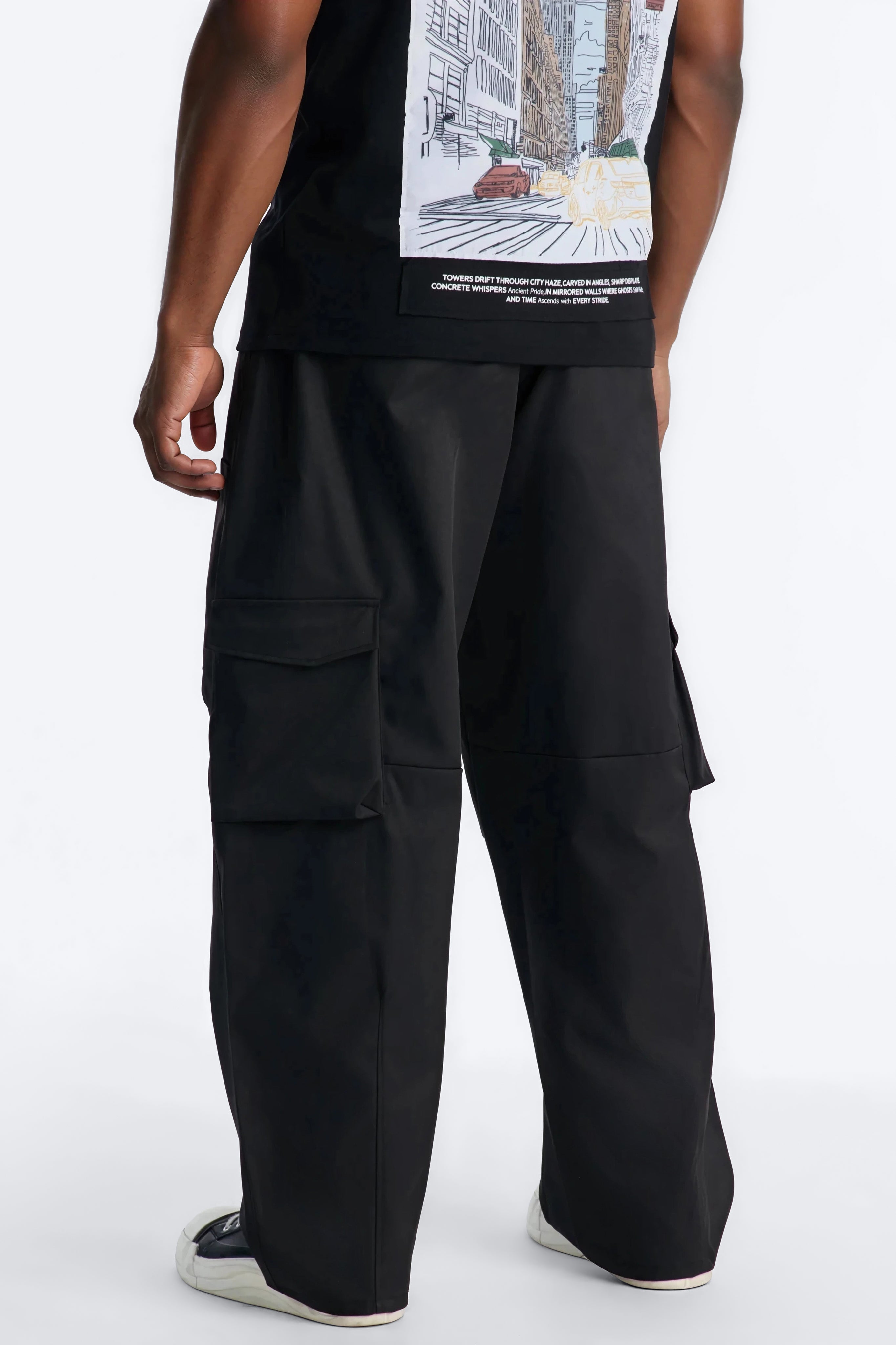 Barrel Fit Node Cargo Pant - Black