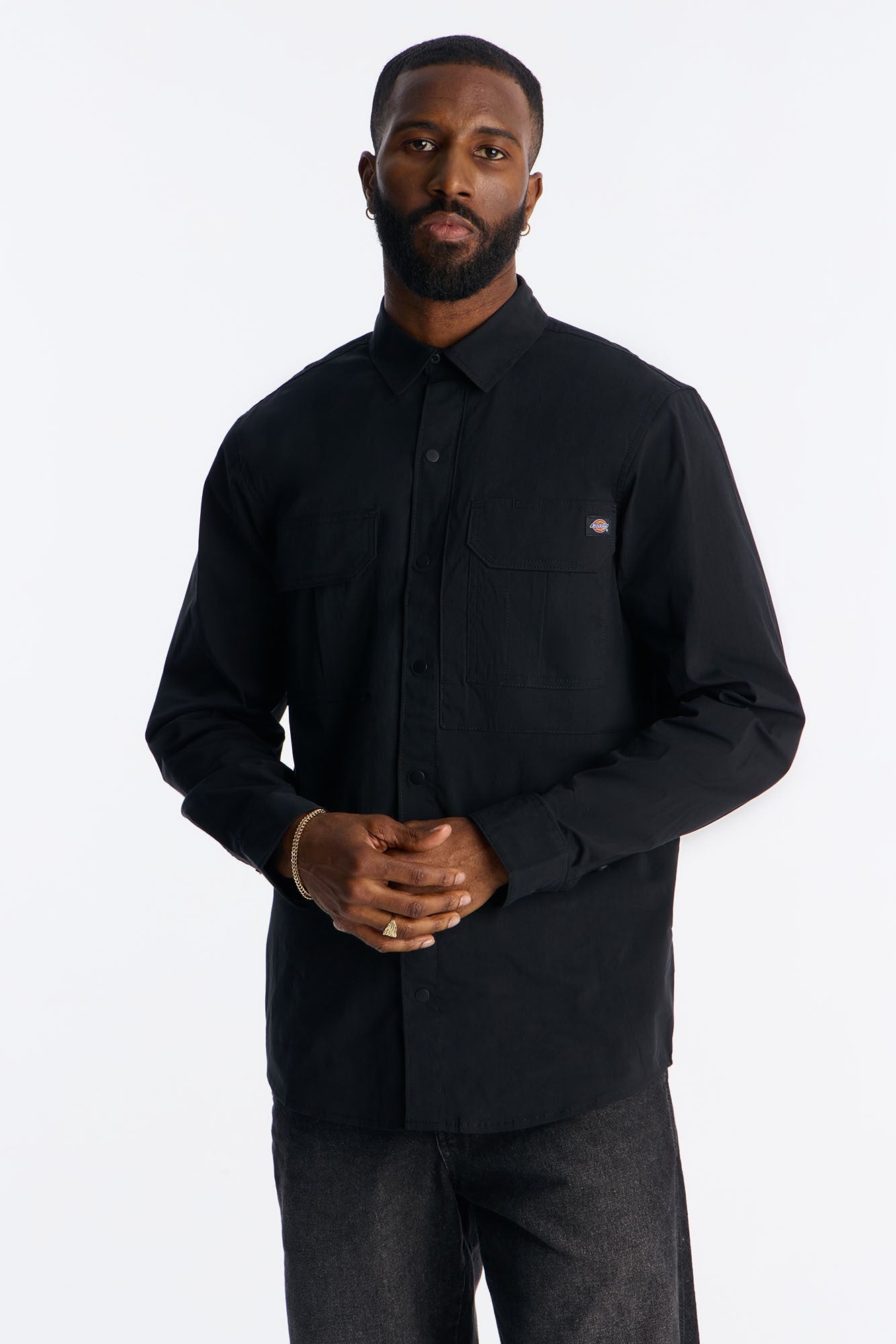 Dickies Utility Long Sleeve Work Shirt - Black