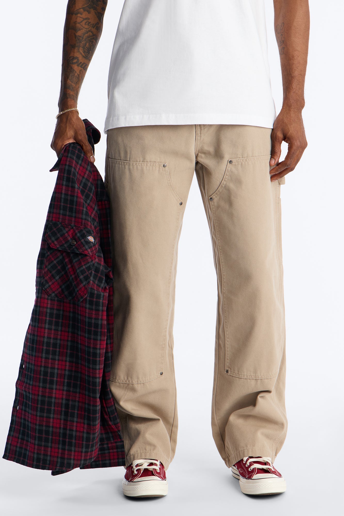 Dickies Double Knee Canvas Carpenter Straight Pant - Sand