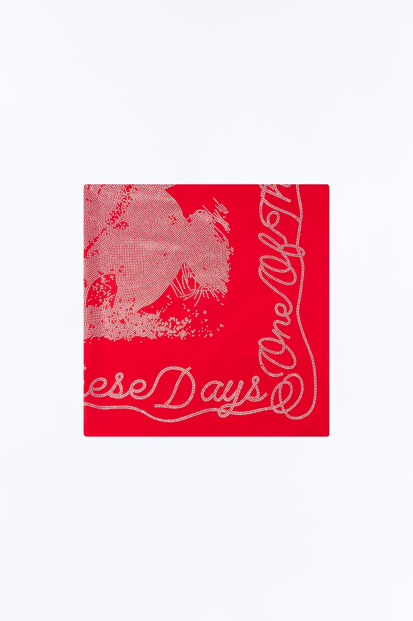 Western Rhinestone Embellished Bandana - Red