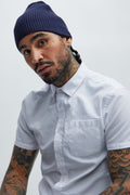 Ribbed Beanie - Navy