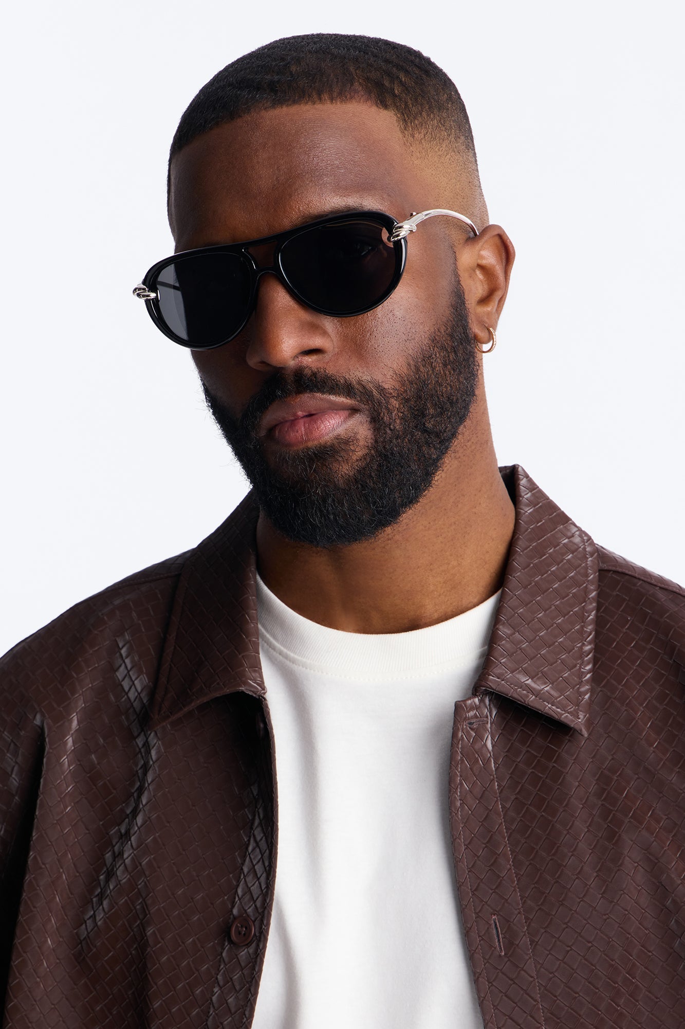 Retro Appeal Aviator Sunglasses - Black/Silver