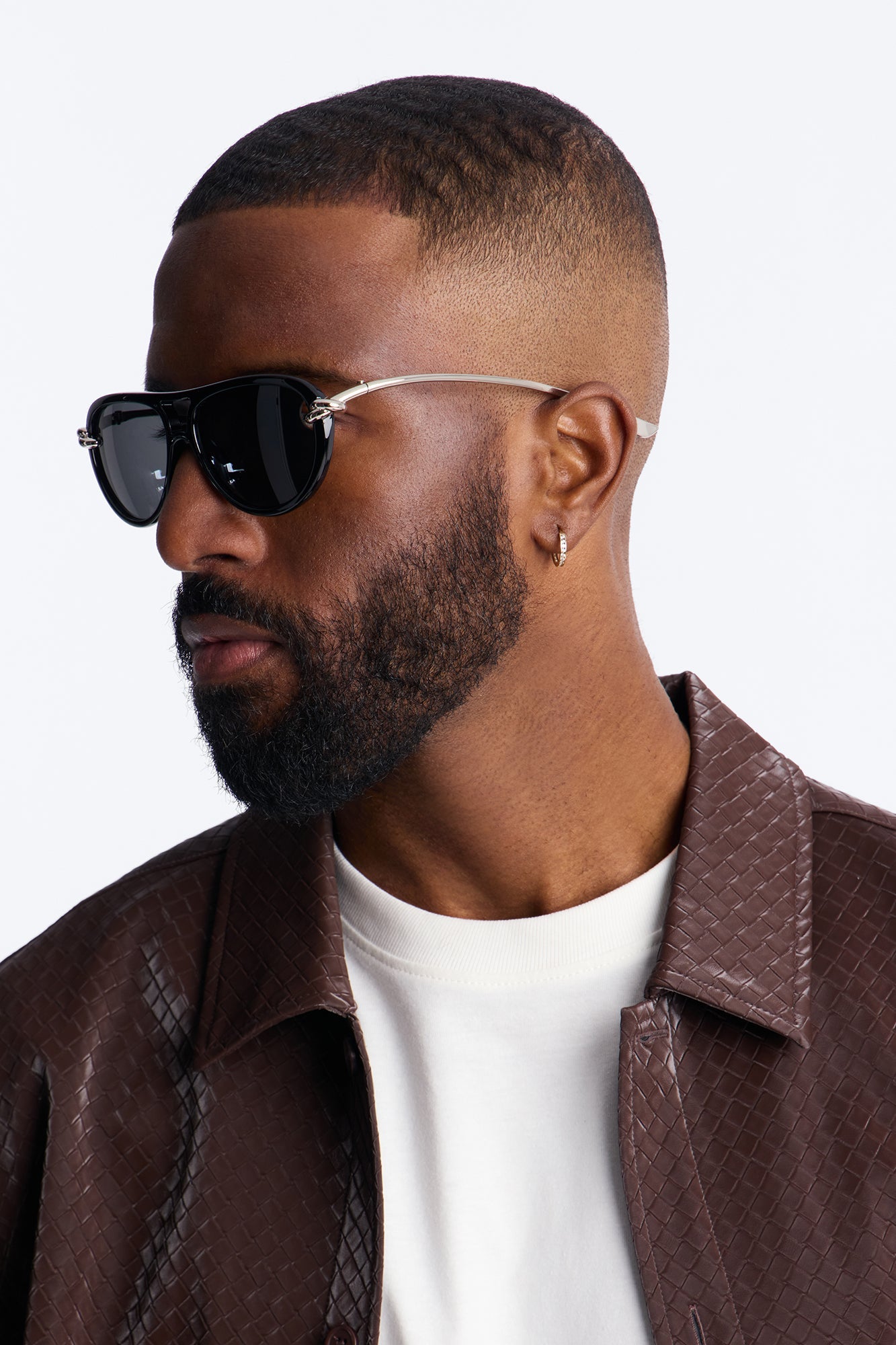 Retro Appeal Aviator Sunglasses - Black/Silver