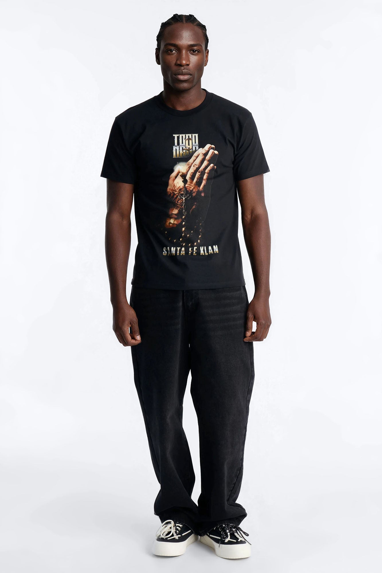 Santa Fe Klan Praying Hands Short Sleeve Tee - Black