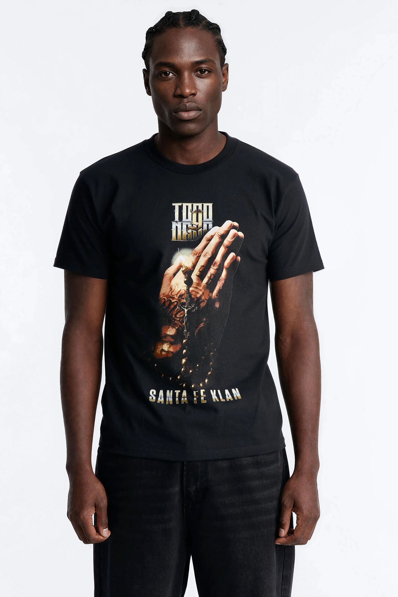 Santa Fe Klan Praying Hands Short Sleeve Tee - Black