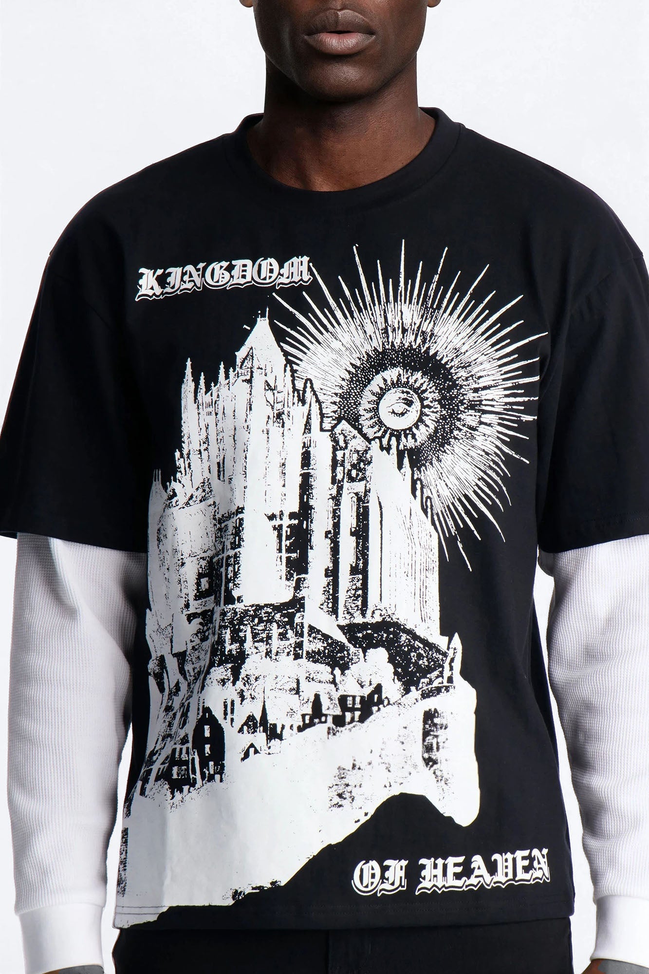 Twofer Kingdom Of Heaven Long Sleeve Tee - Black