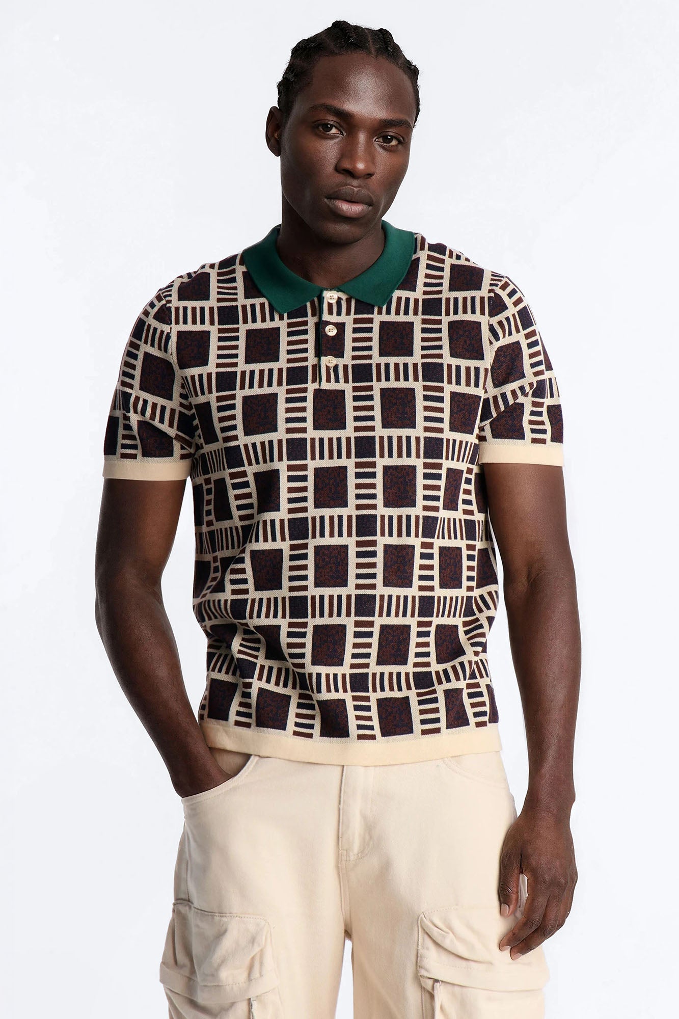 Westbury Knit Polo - Brown
