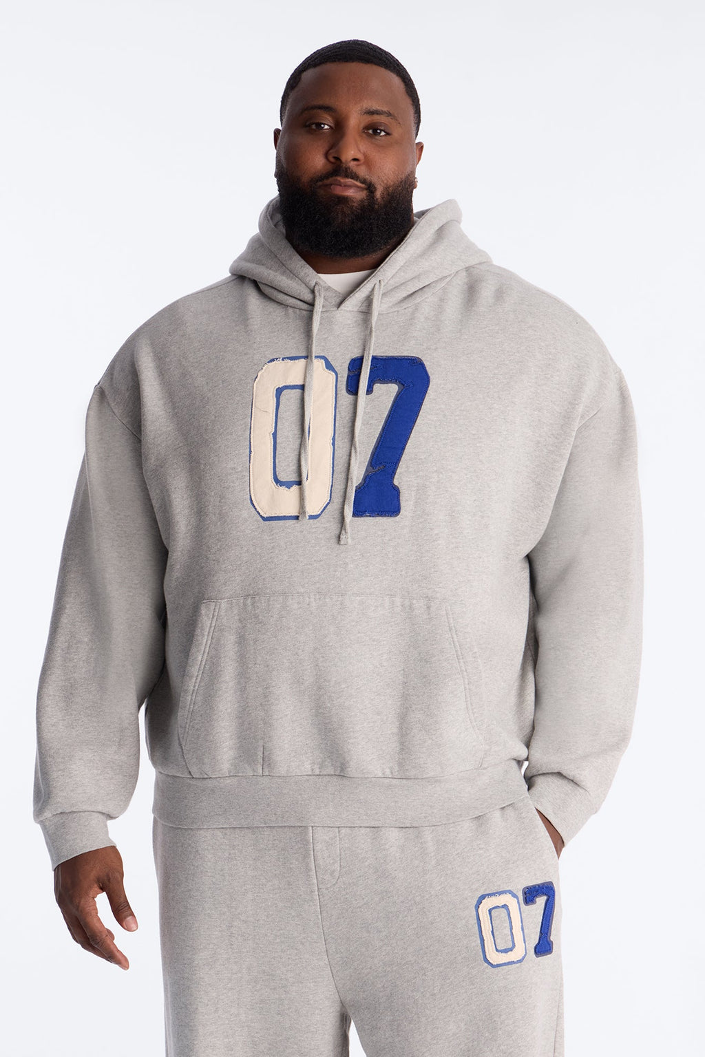 Mellow Patch Hoodie - Heather Grey
