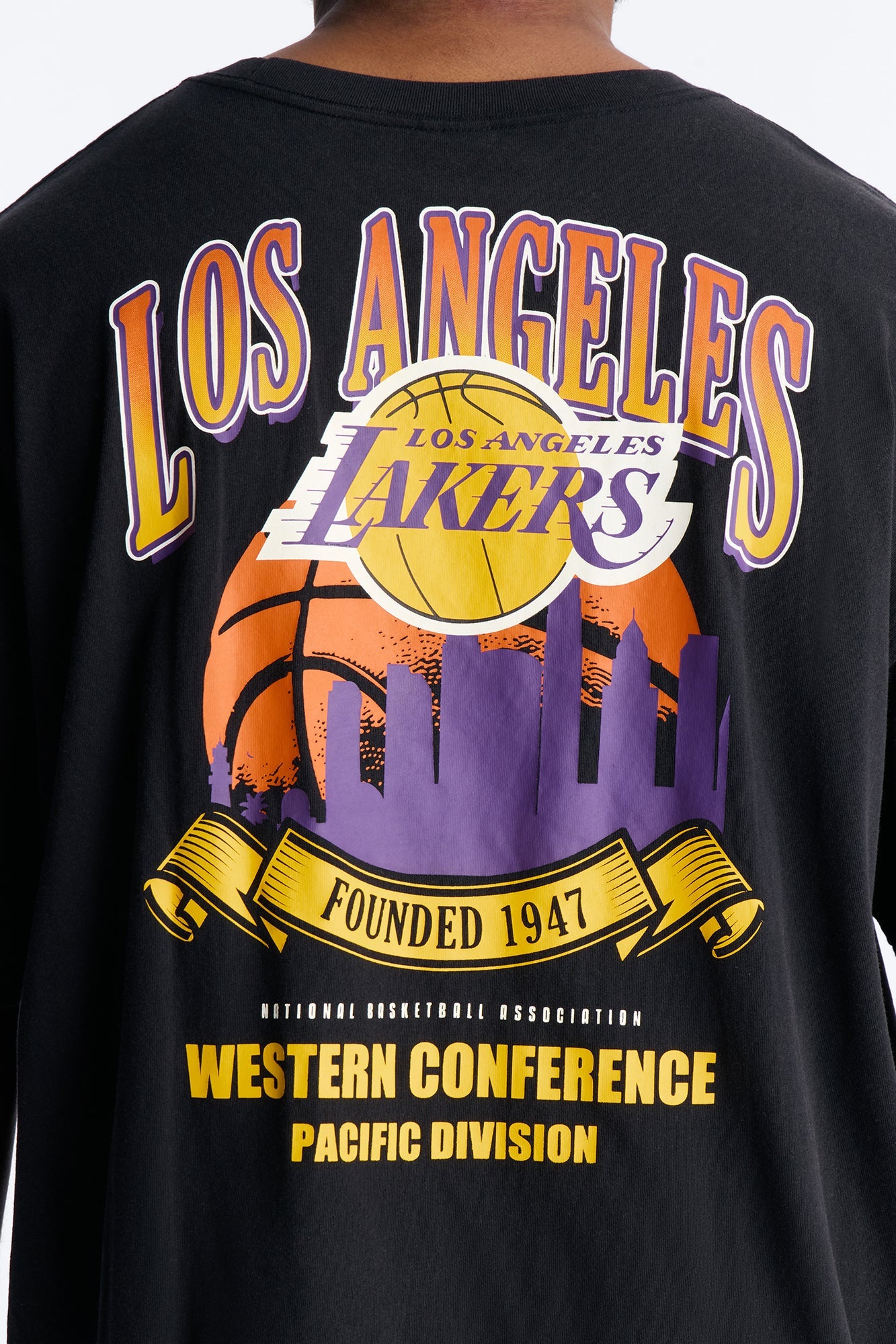 Lakers For The City Short Sleeve Tee - Black Wash