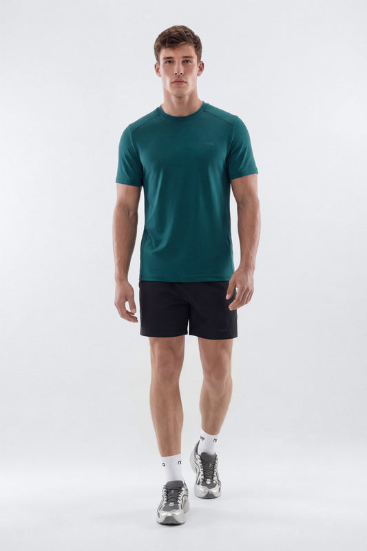 HexTech™ Crew Neck Active Top - Hunter Green