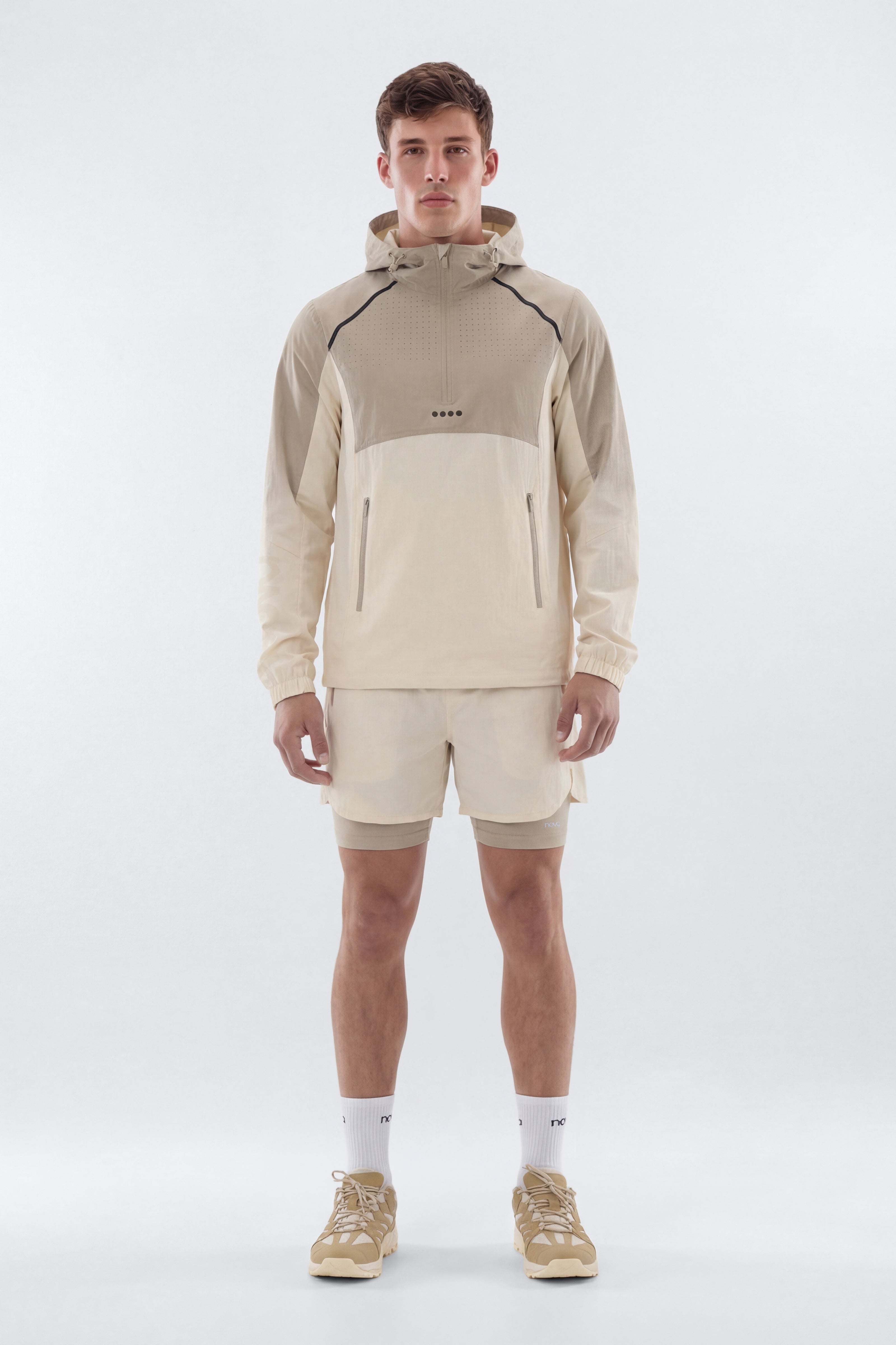 ProRipStop 7″ Built In Compression Shorts - Cream/combo