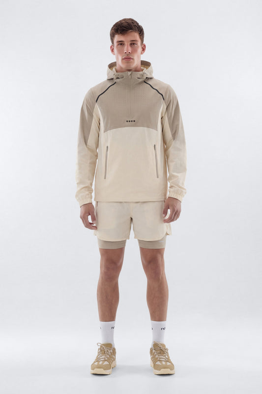 ProRipStop Half Zip Ombre Hooded Jacket - Cream/combo