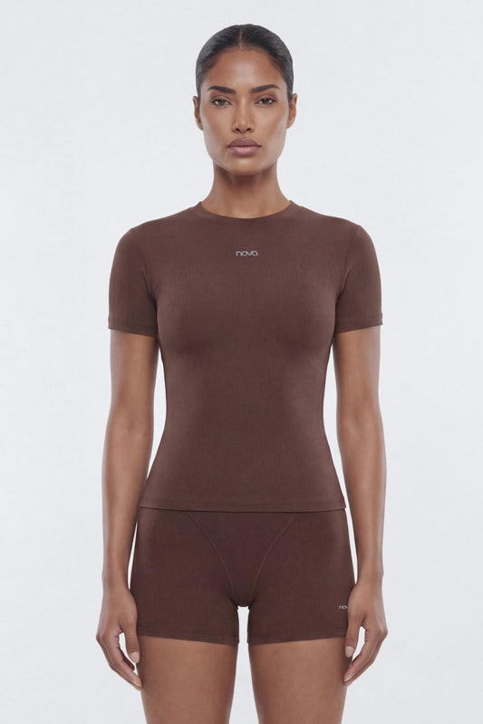 ProStretch™ Short Sleeve Sports Top - Brown