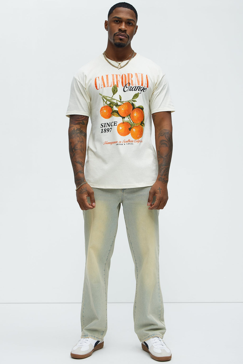 California Orange 1897 Short Sleeve Tee - Natural